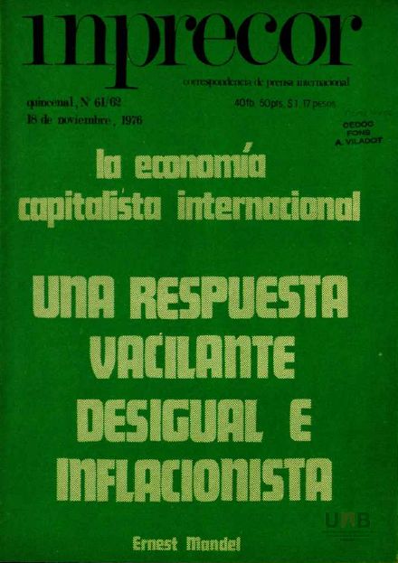 Portada de Inprecor (primera serie) n.º 61-62